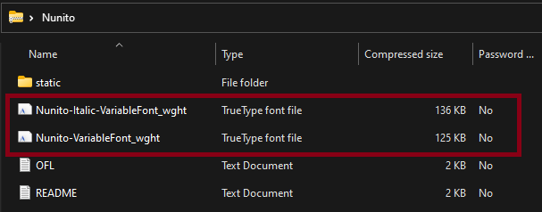 fonts files for uploading kindle