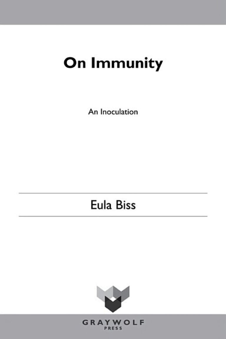 On Immunity book cover