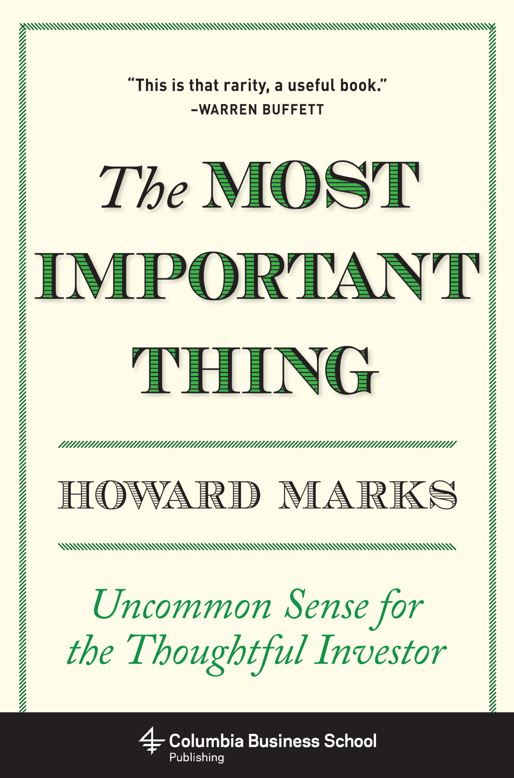 The Most Important Thing book cover